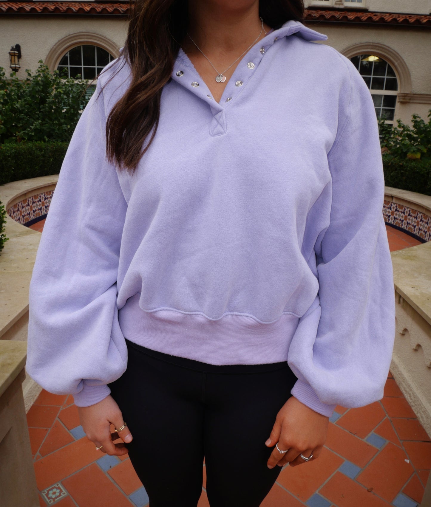 Jaylen Oversized Crewneck- Purple