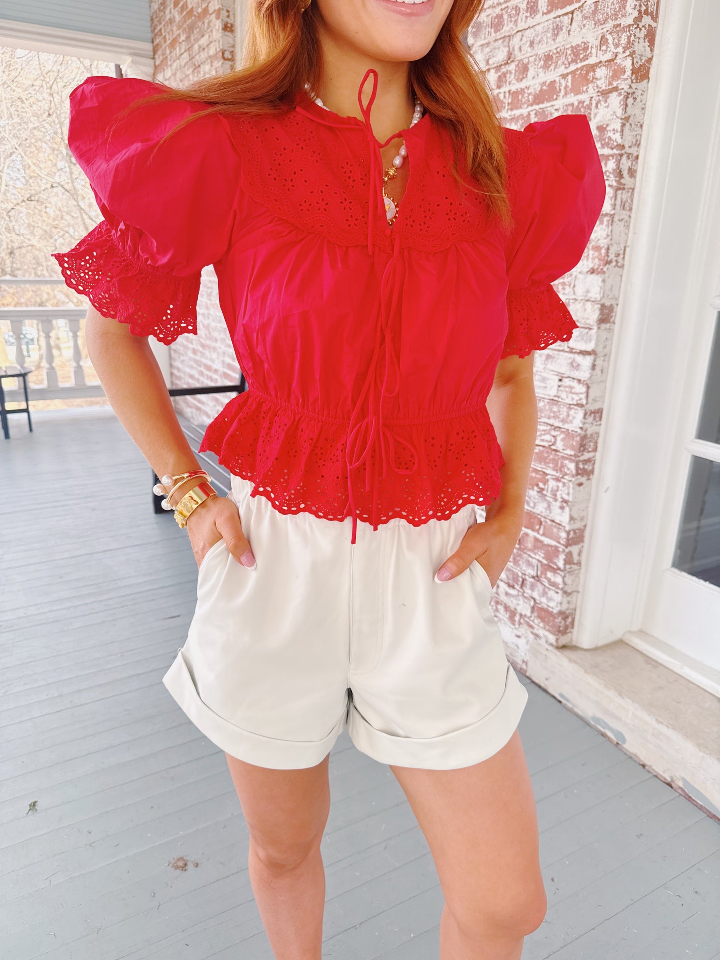 Emi Blouse- Red