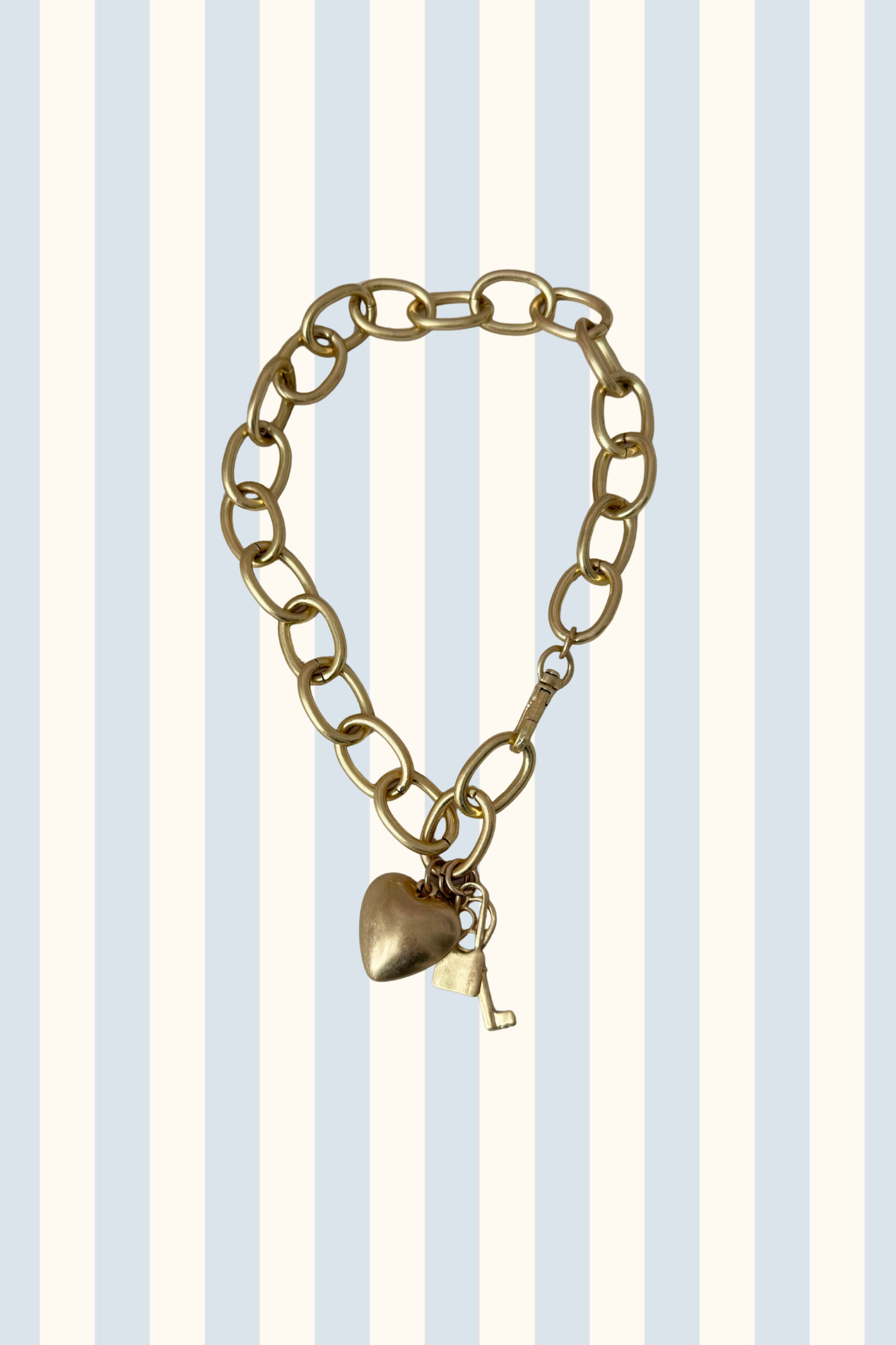 Gold Heart & Locket Necklace