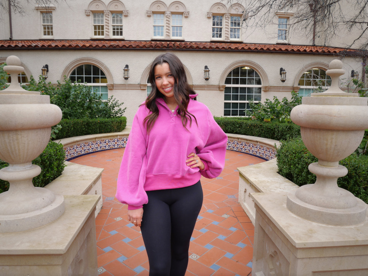 Jaylen Oversized Crewneck- Pink