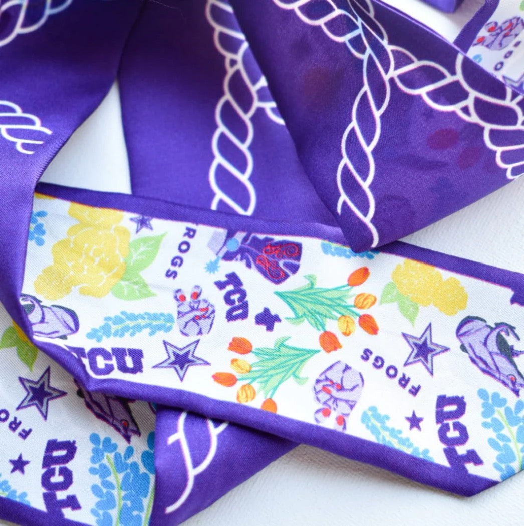 TCU Horned Frogs Twilly Scarf