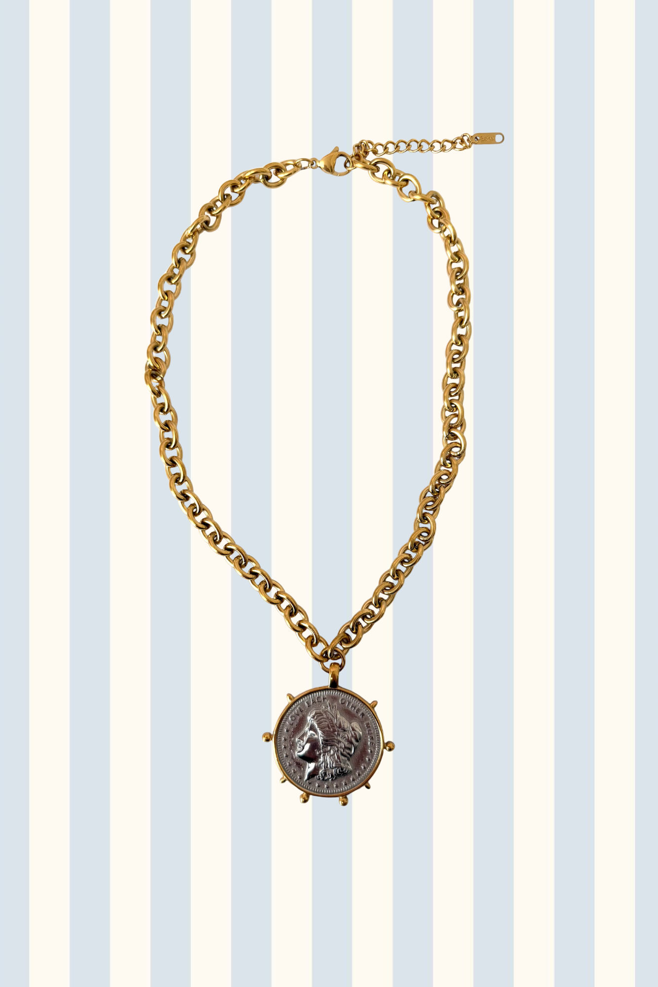 Gold & Silver Coin Necklace