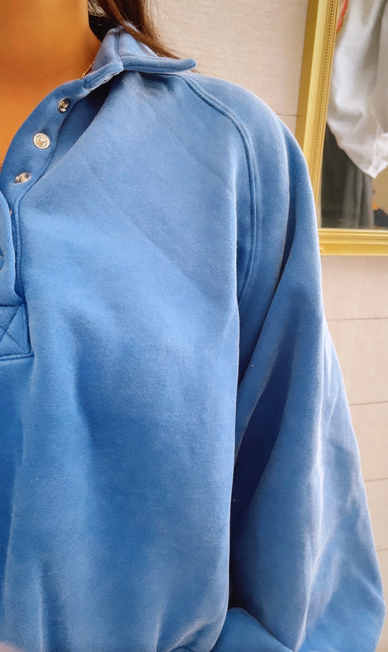 Jaylen Oversized Crewneck- Blue