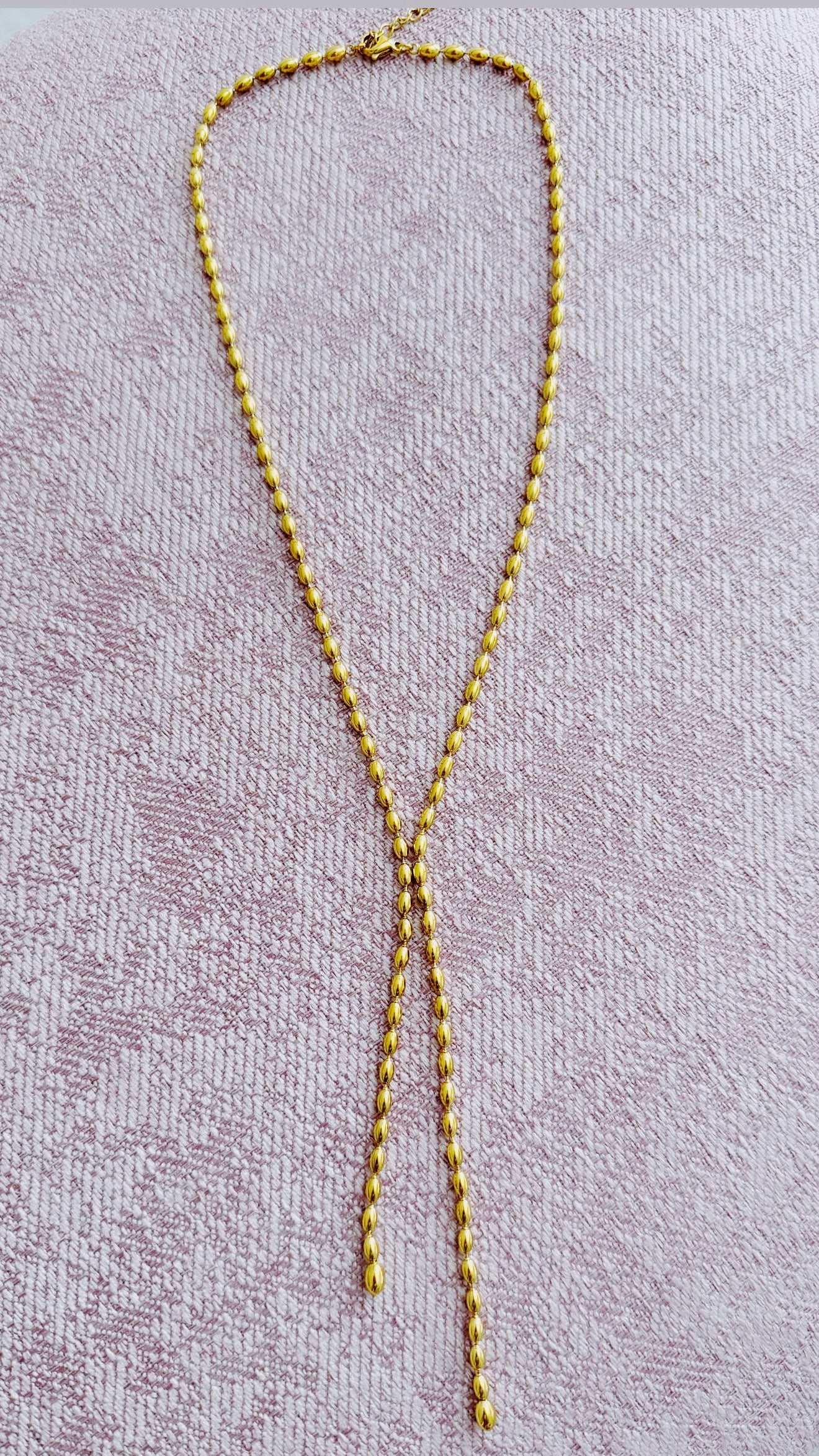 Beaded Y Chain Necklace