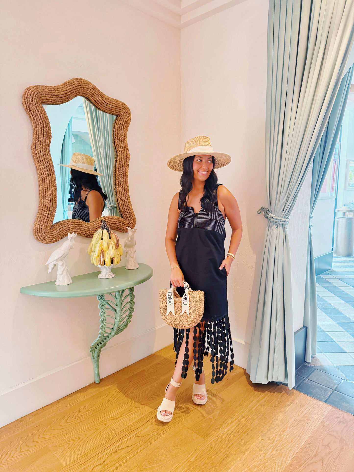 Tropic Tassel Dress- Black