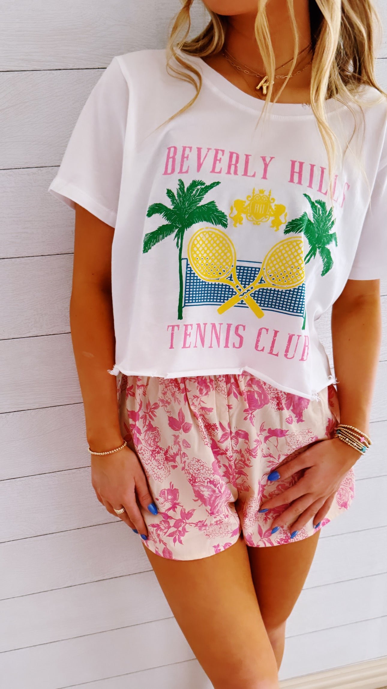 Beverly Hills Tennis Cropped Tee