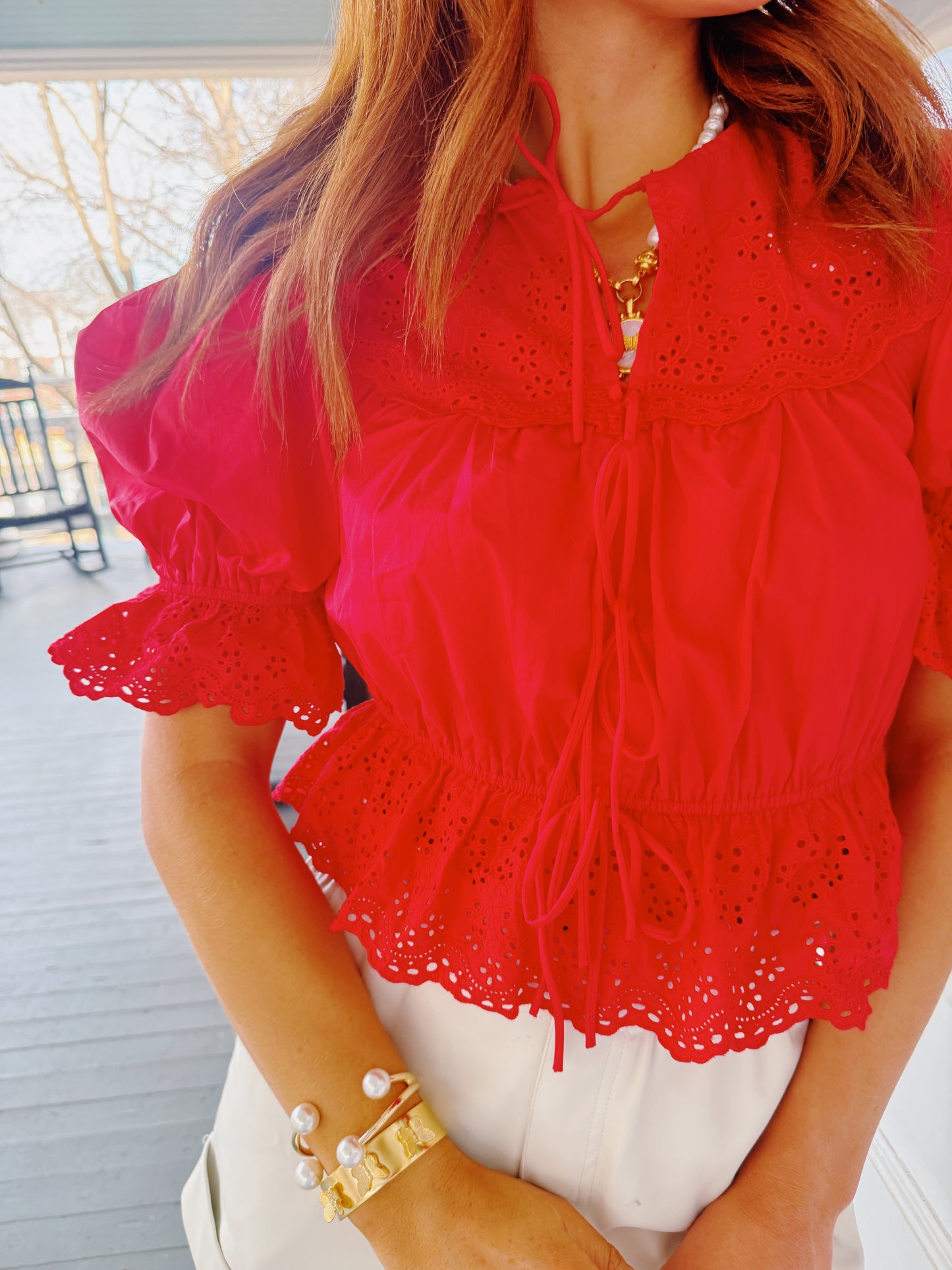 Emi Blouse- Red