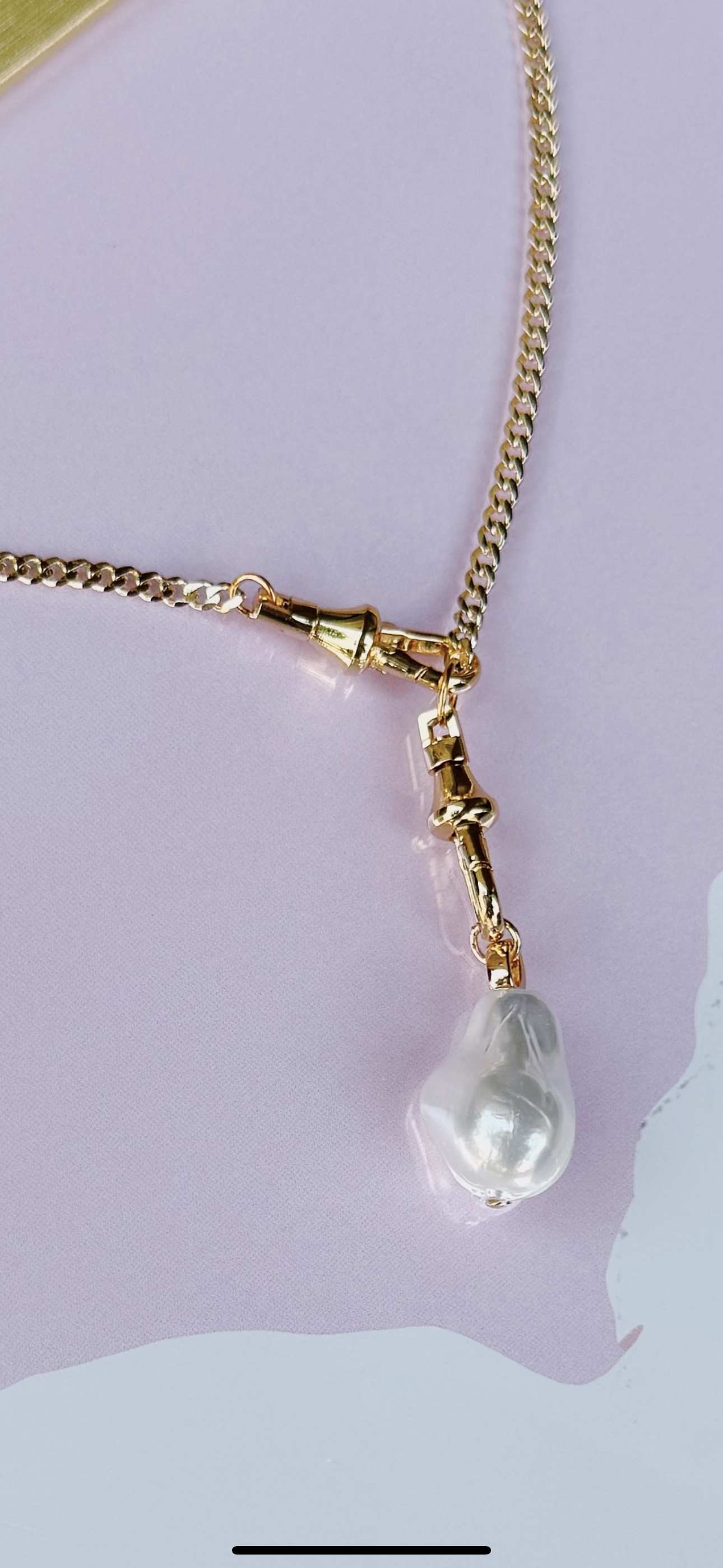 Chunky Pearl Drop Necklace