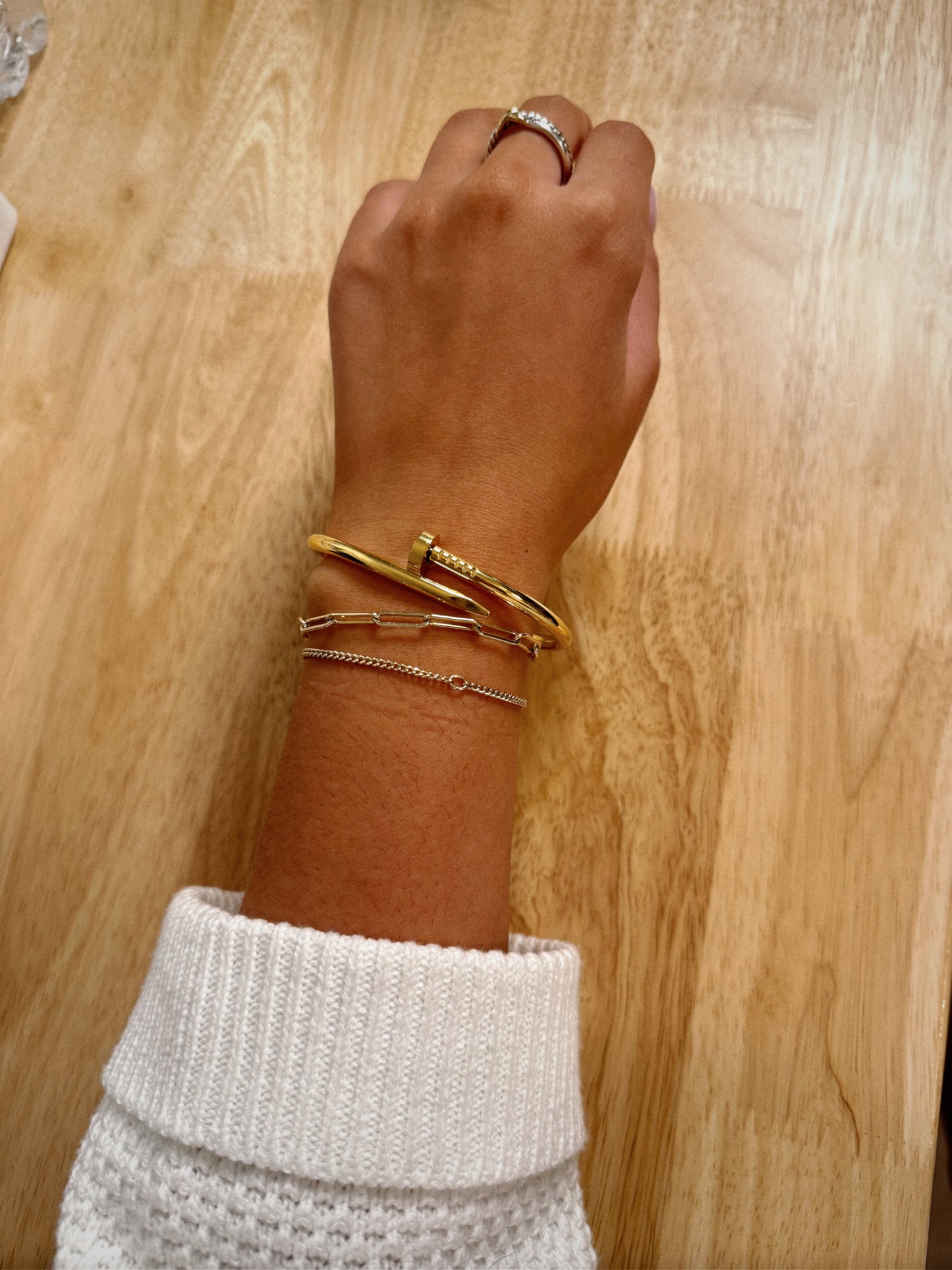 Nail Bracelet- Gold