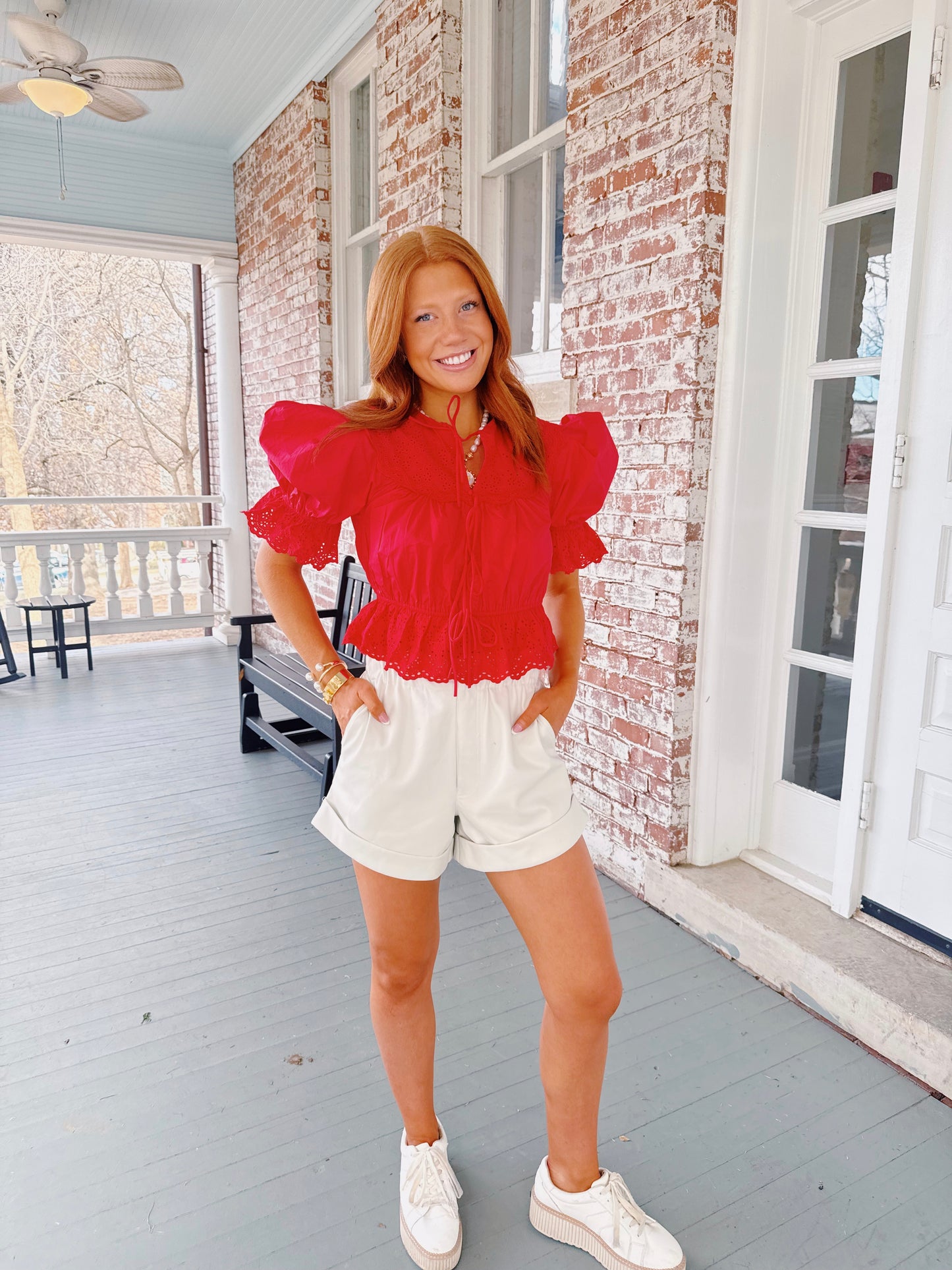 Emi Blouse- Red
