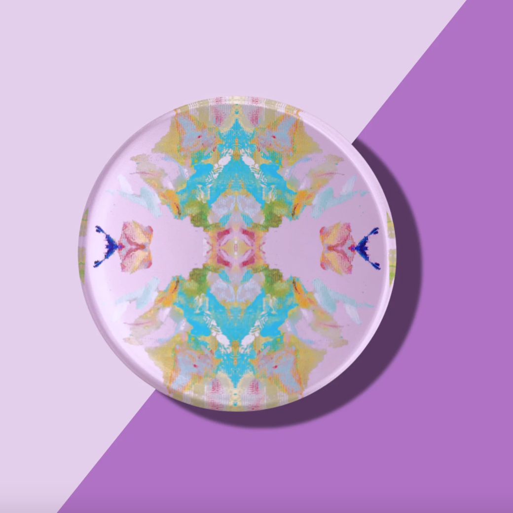 Stained Glass Lavender Coaster| Laura Park