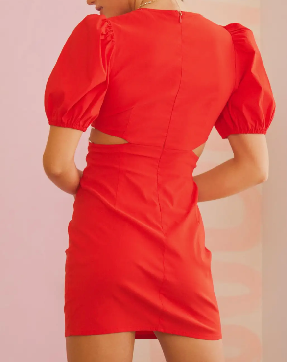 Jewel Mini Red Dress