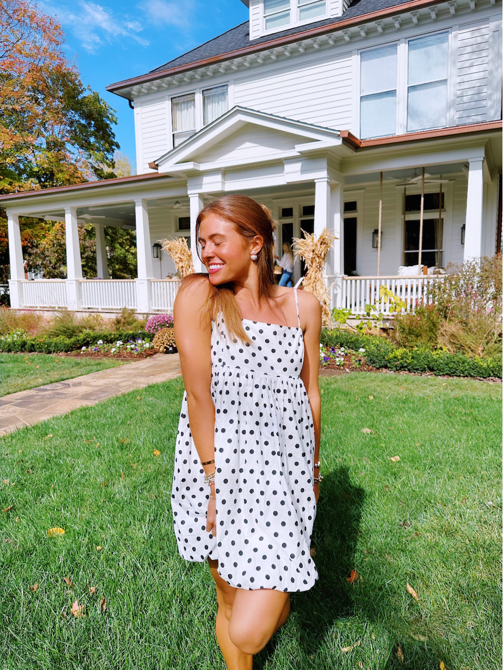 Missy Polka Dot Bubble Mini Dress