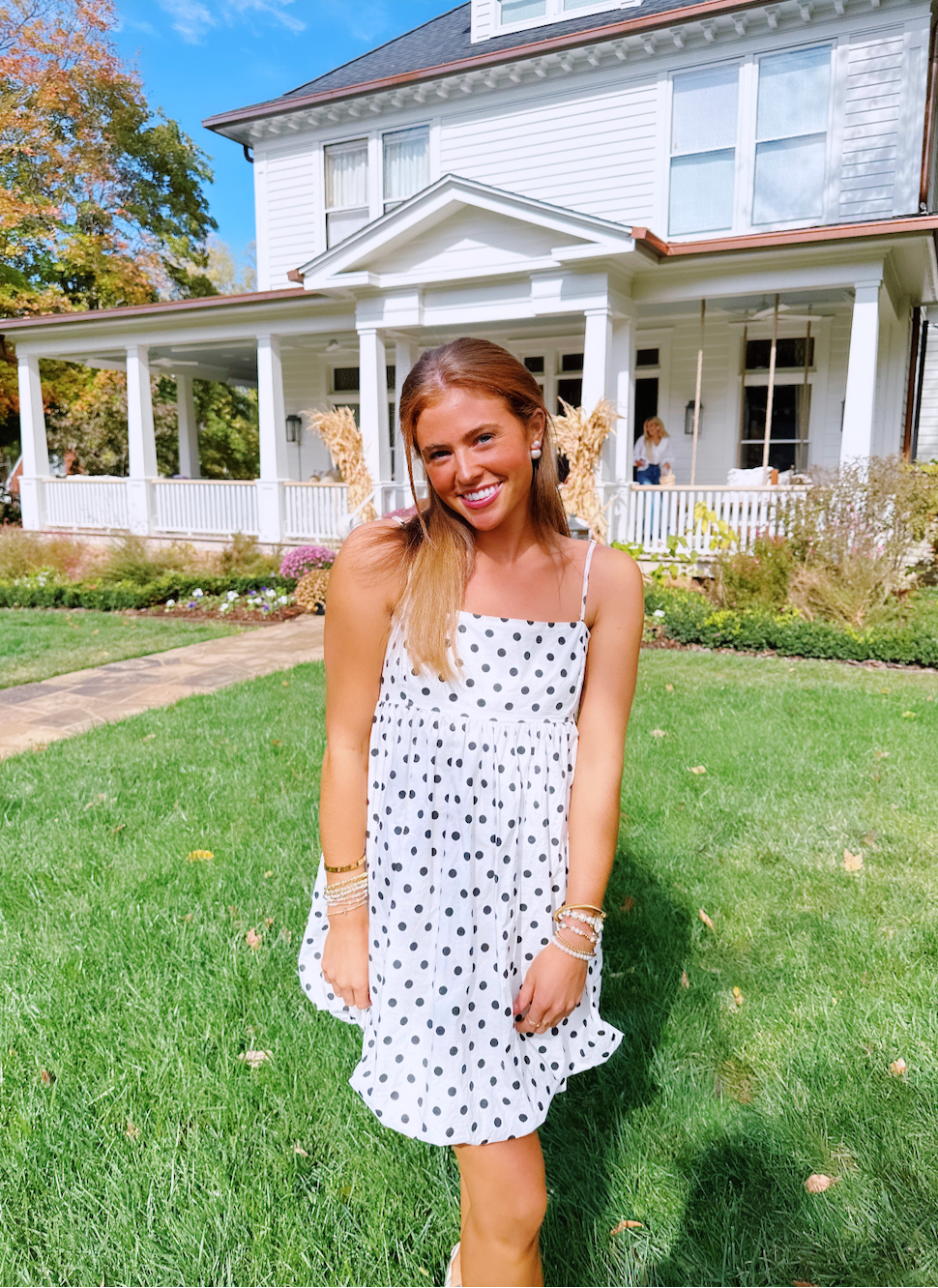 Missy Polka Dot Bubble Mini Dress