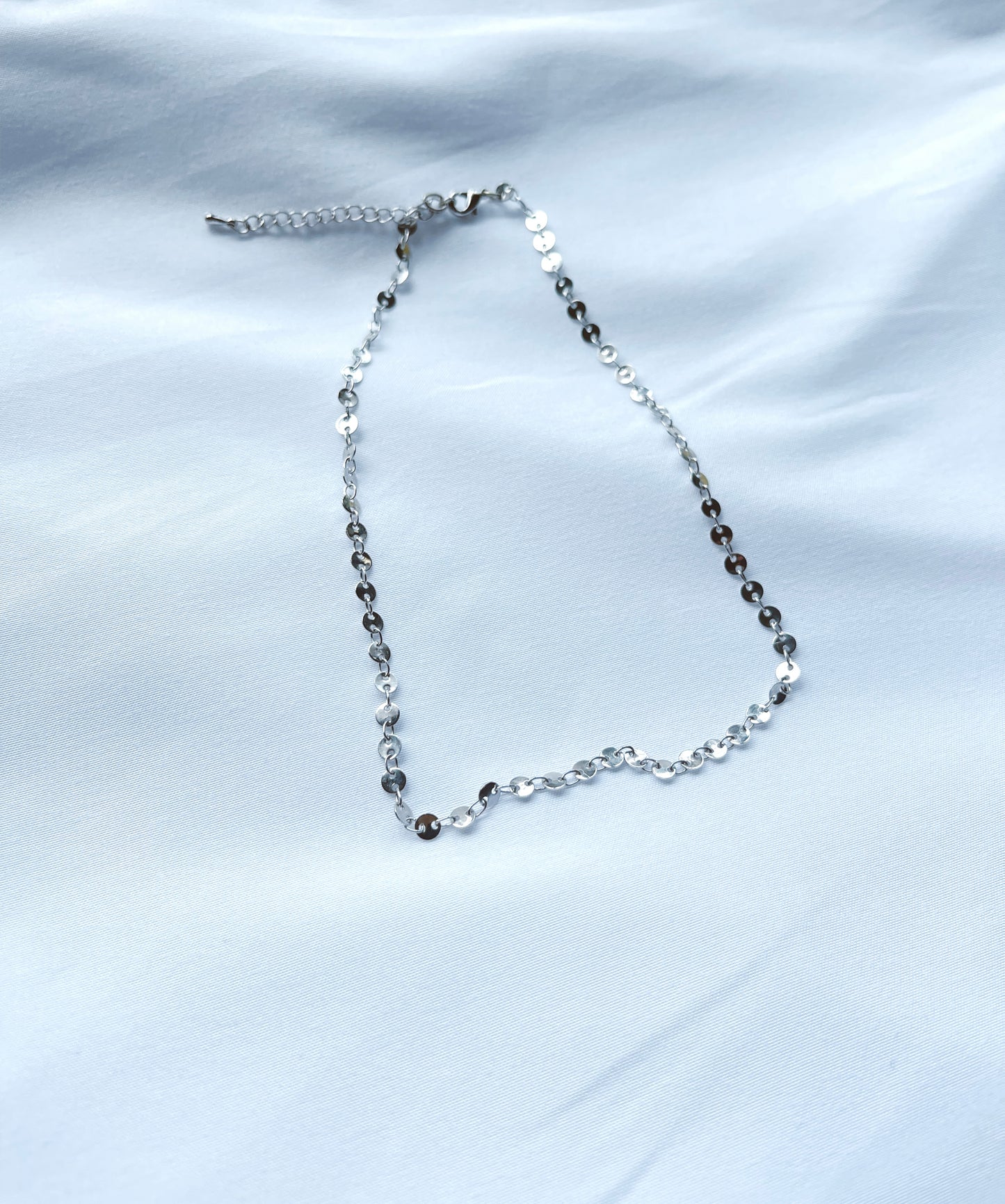 Silver Disc Necklace