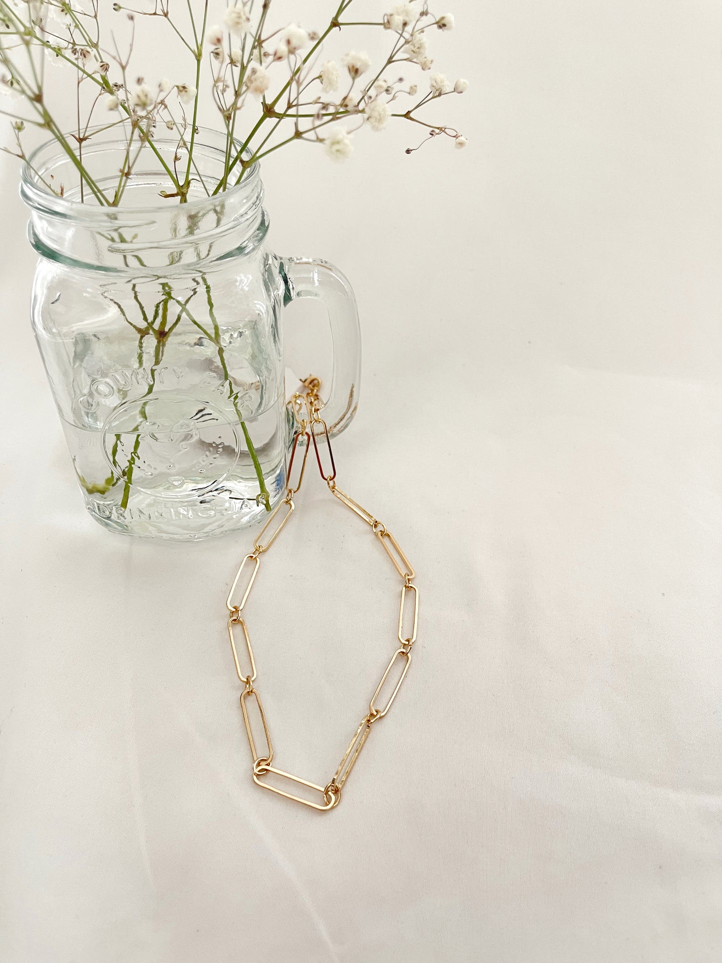 Thick Paper Clip Chain Necklace