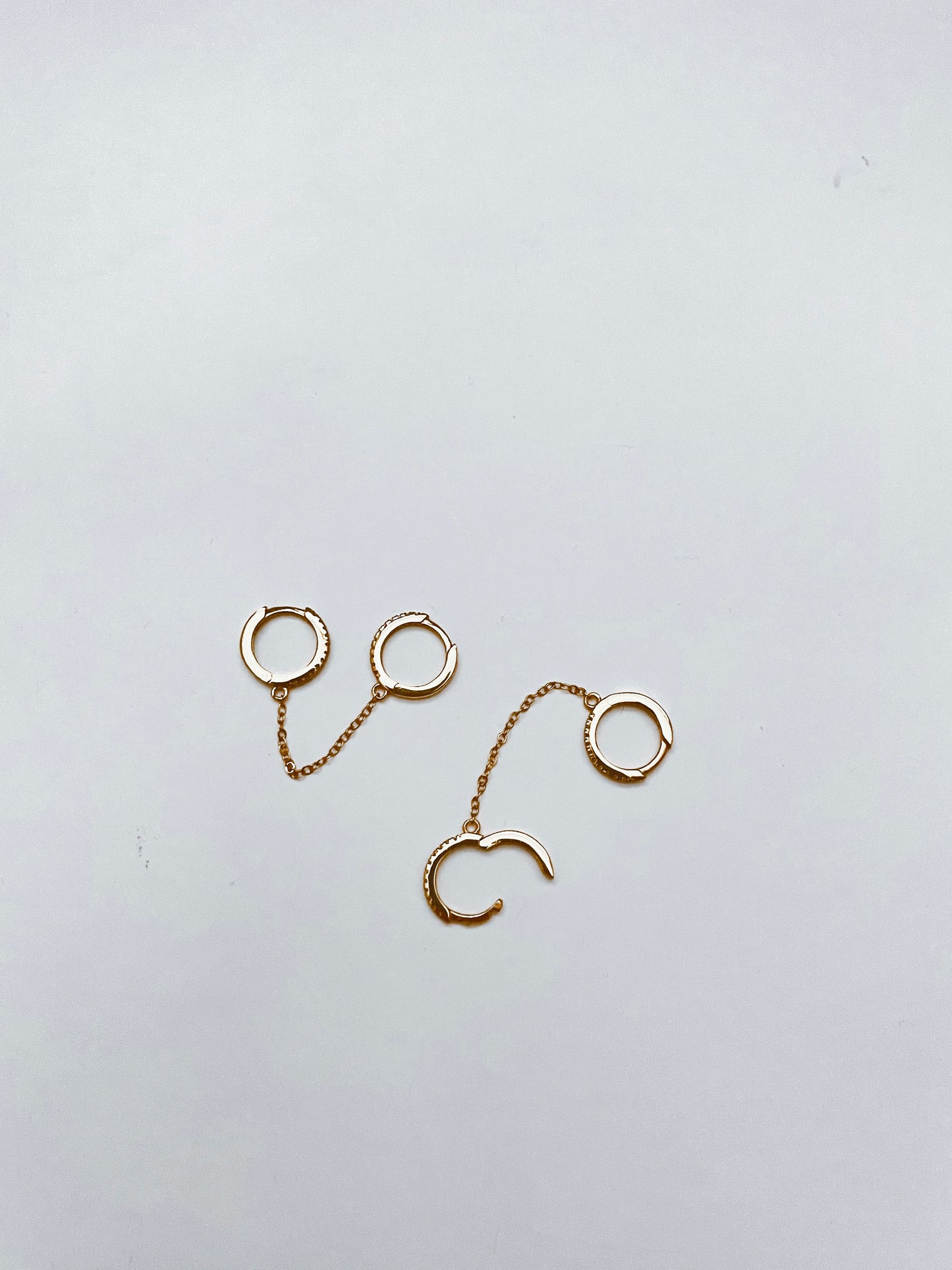 Double Huggie Earrings