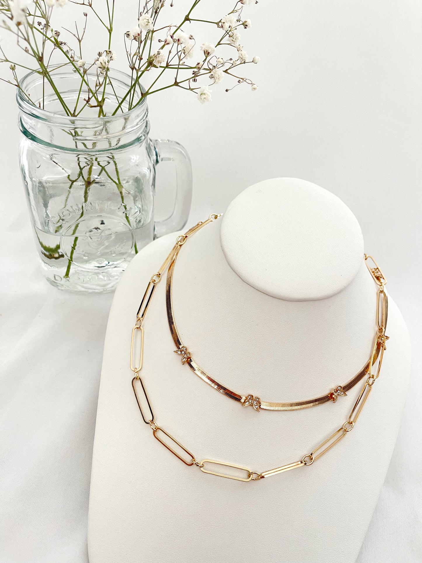 Butterfly Herringbone Necklace