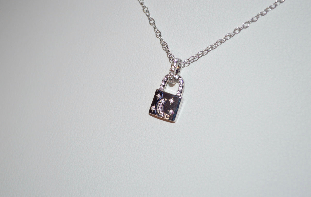 Midnight Lock Necklace