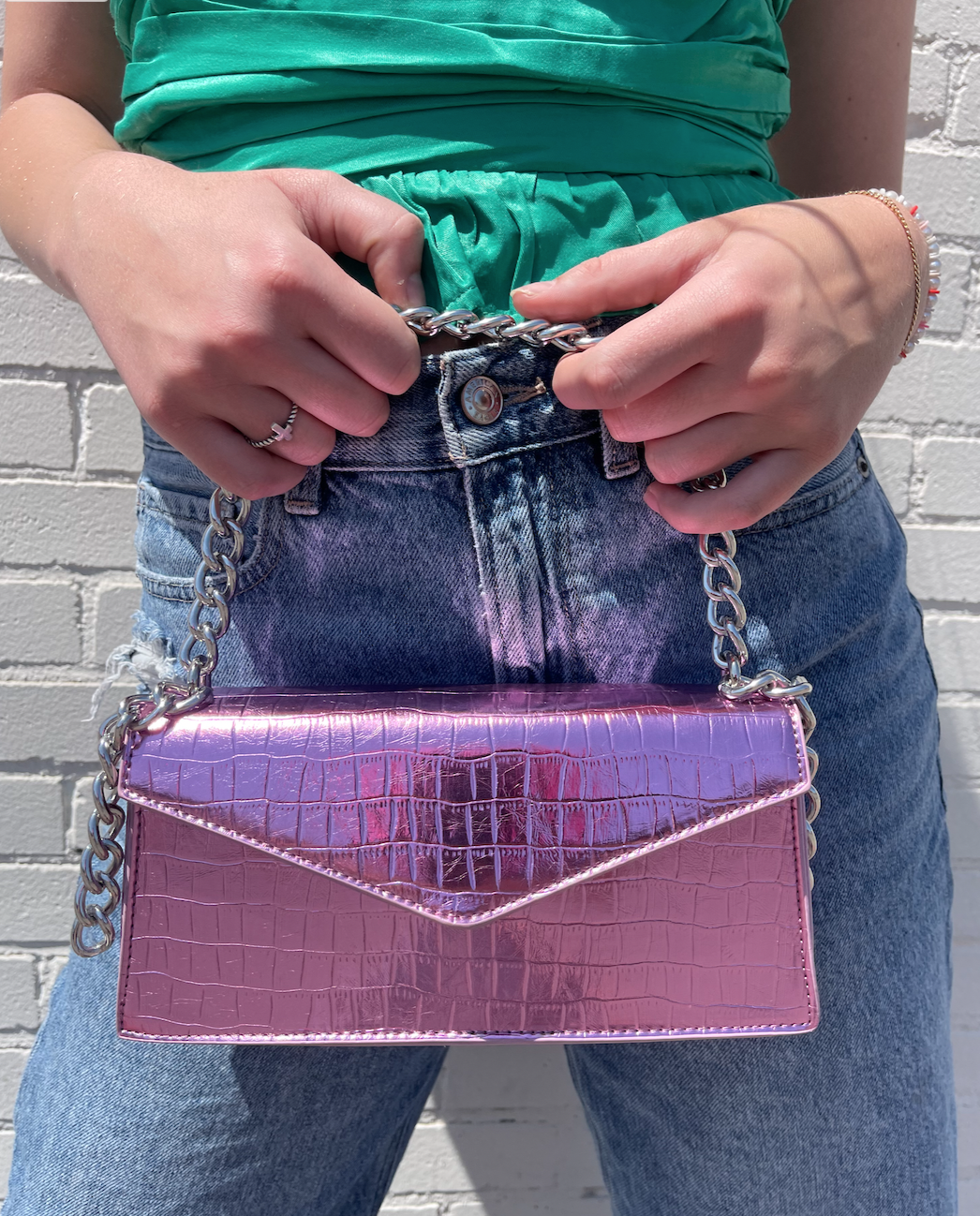 Metallic Pink Purse