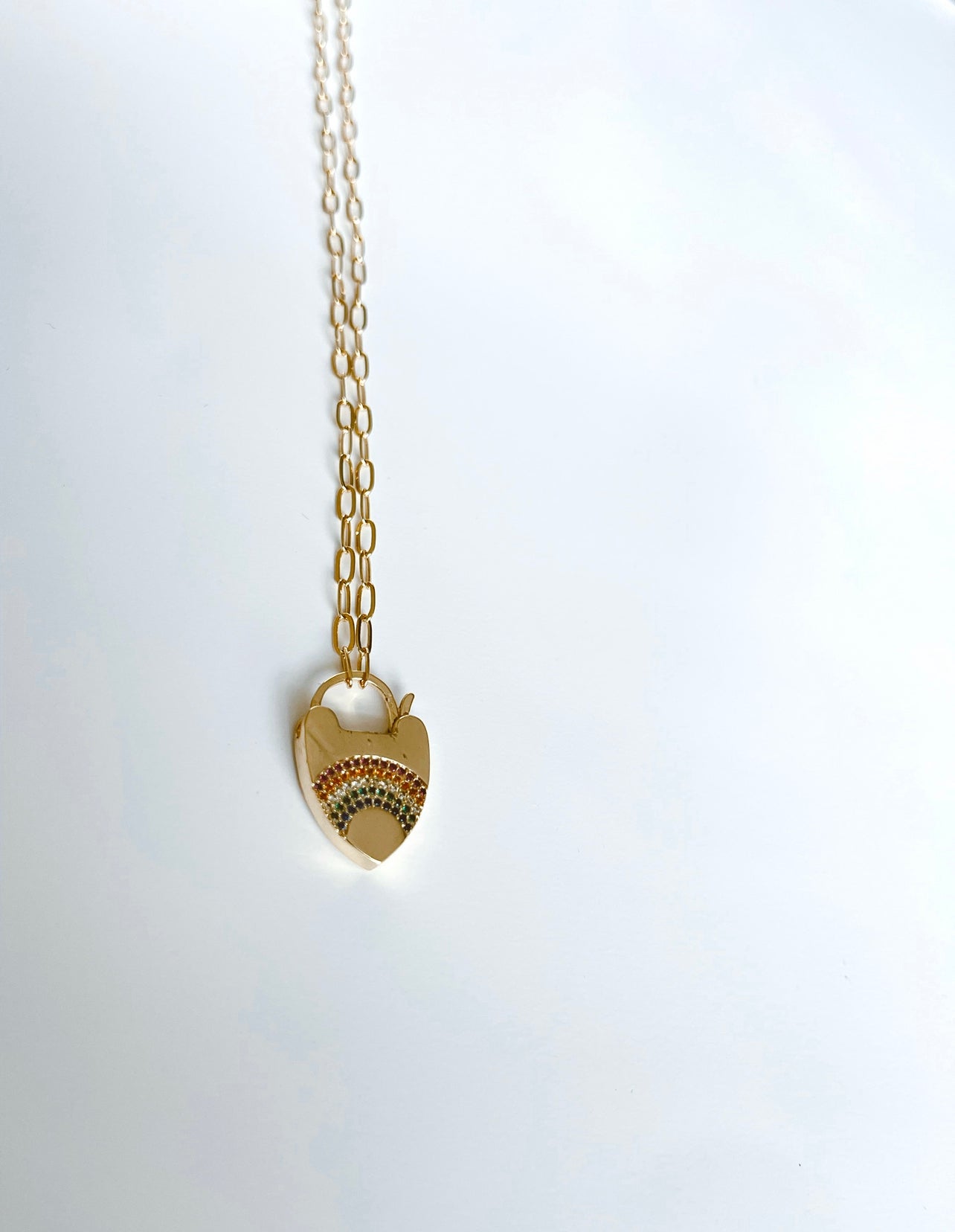 Rainbow Lock Necklace