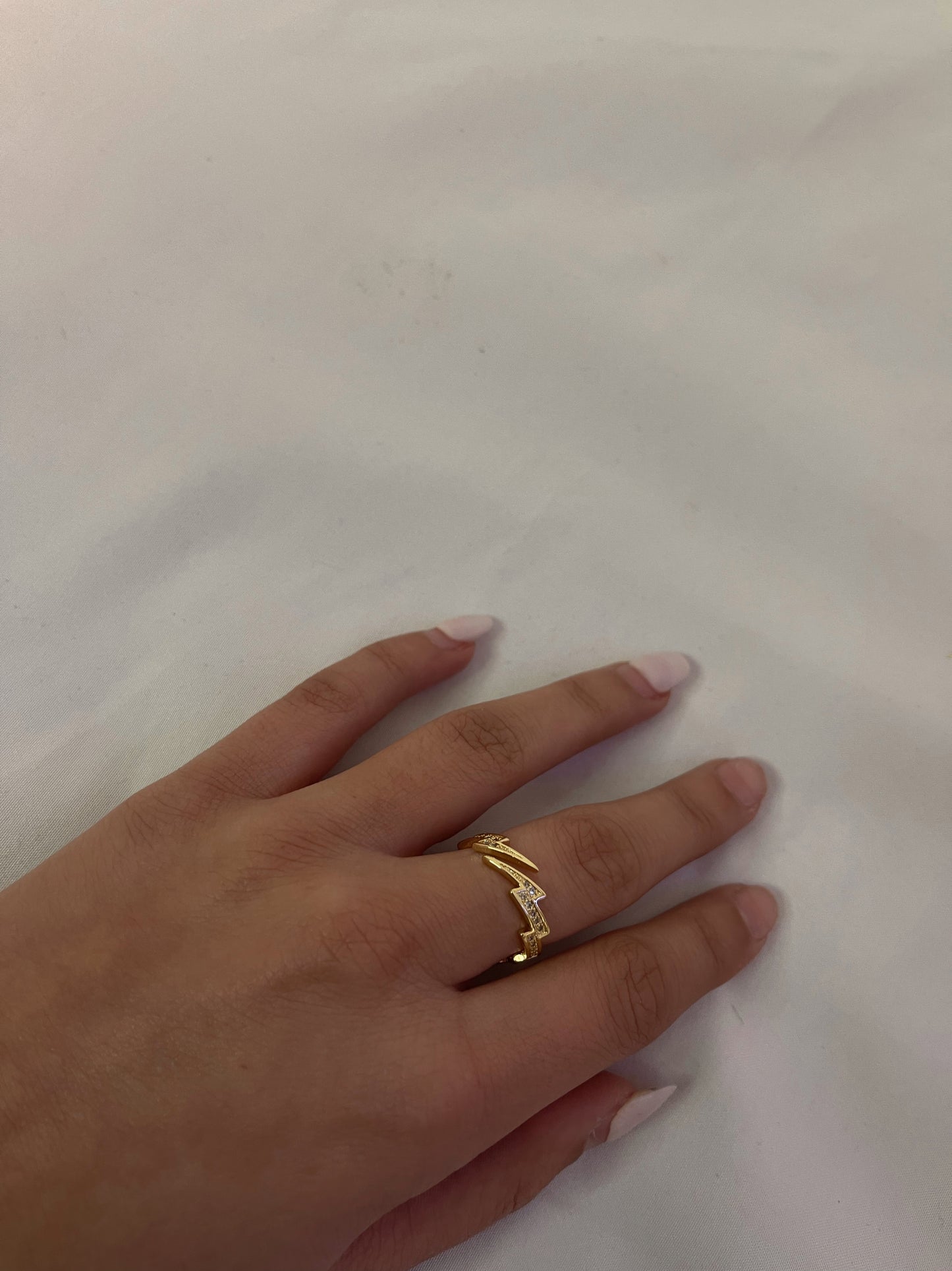 Sideways Lightning Bolt Ring