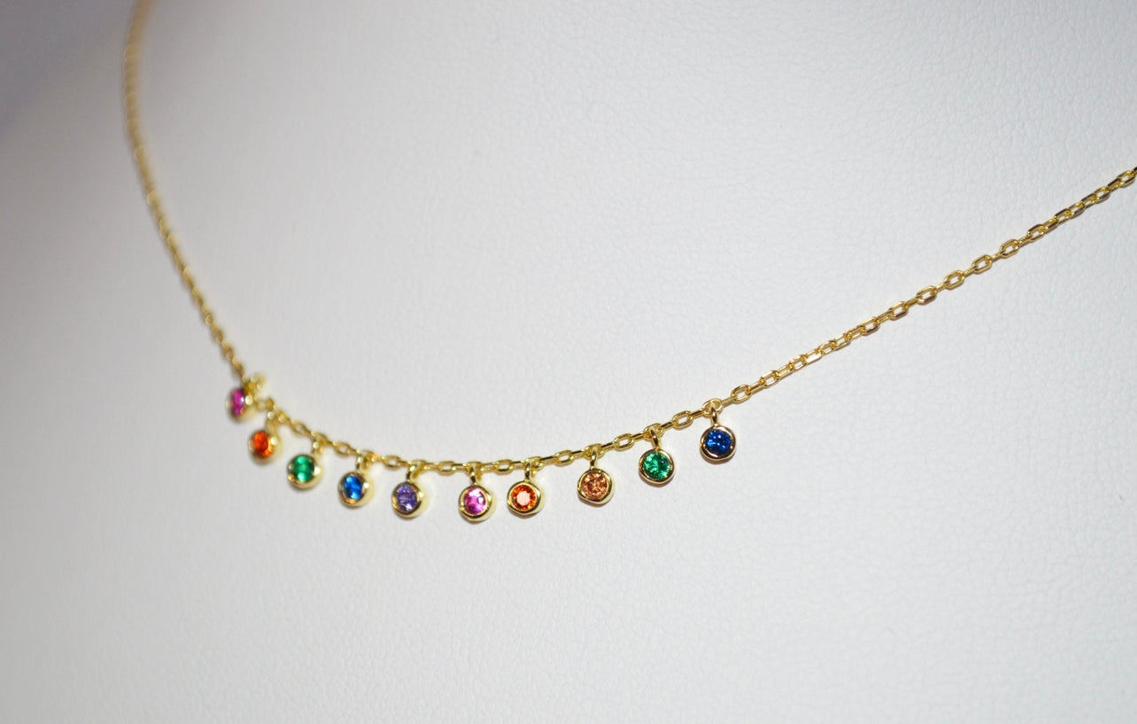 Rainbow Drop Necklace