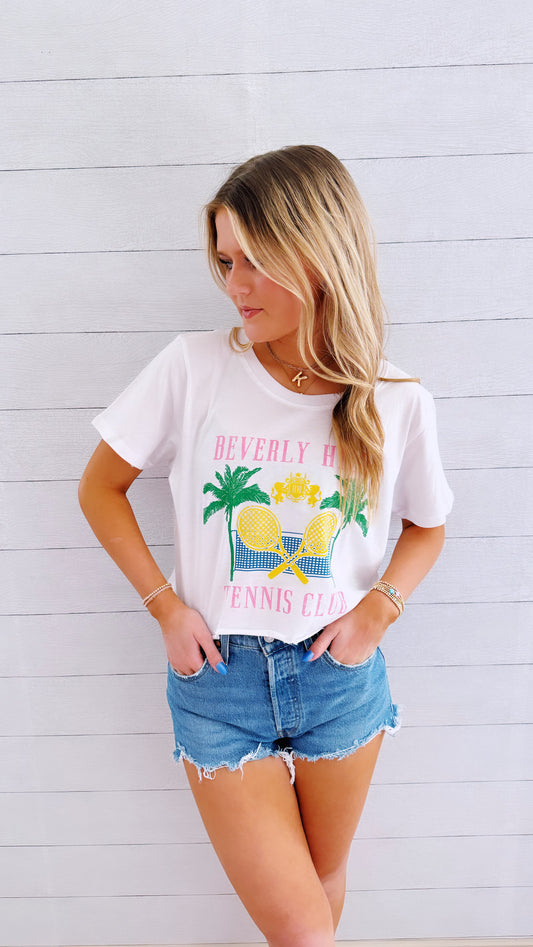 Beverly Hills Tennis Cropped Tee