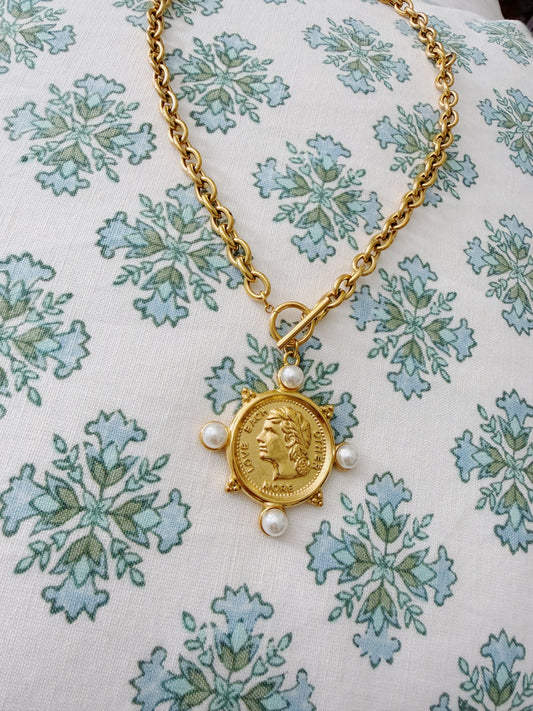 Pearl Coin Necklace