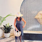 Tropic Tassel Dress- Black