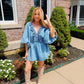 Kickoff Cutie Denim Romper