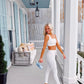 Pearl Girl Scalloped Set- White