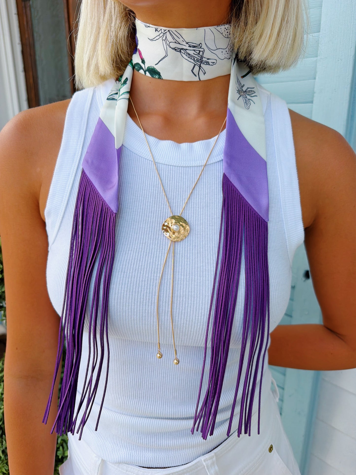 Fringe Twilly- Purple