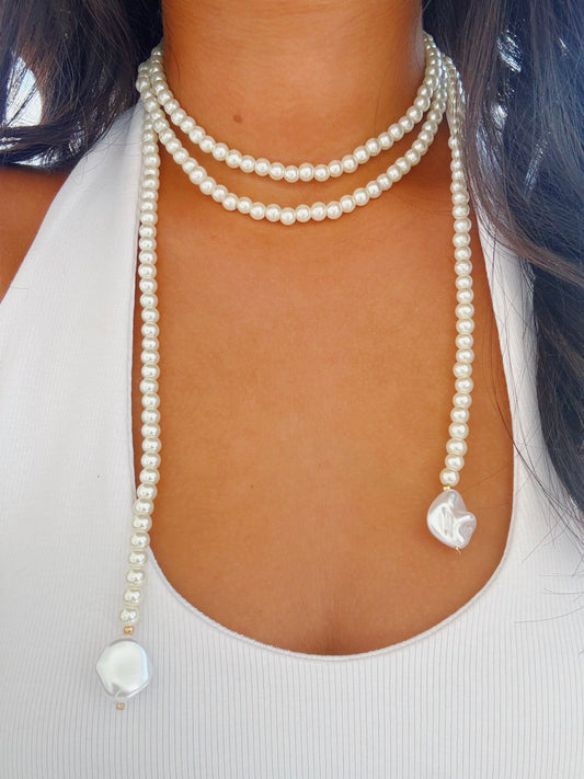 Pearl Girl Wrap Necklace