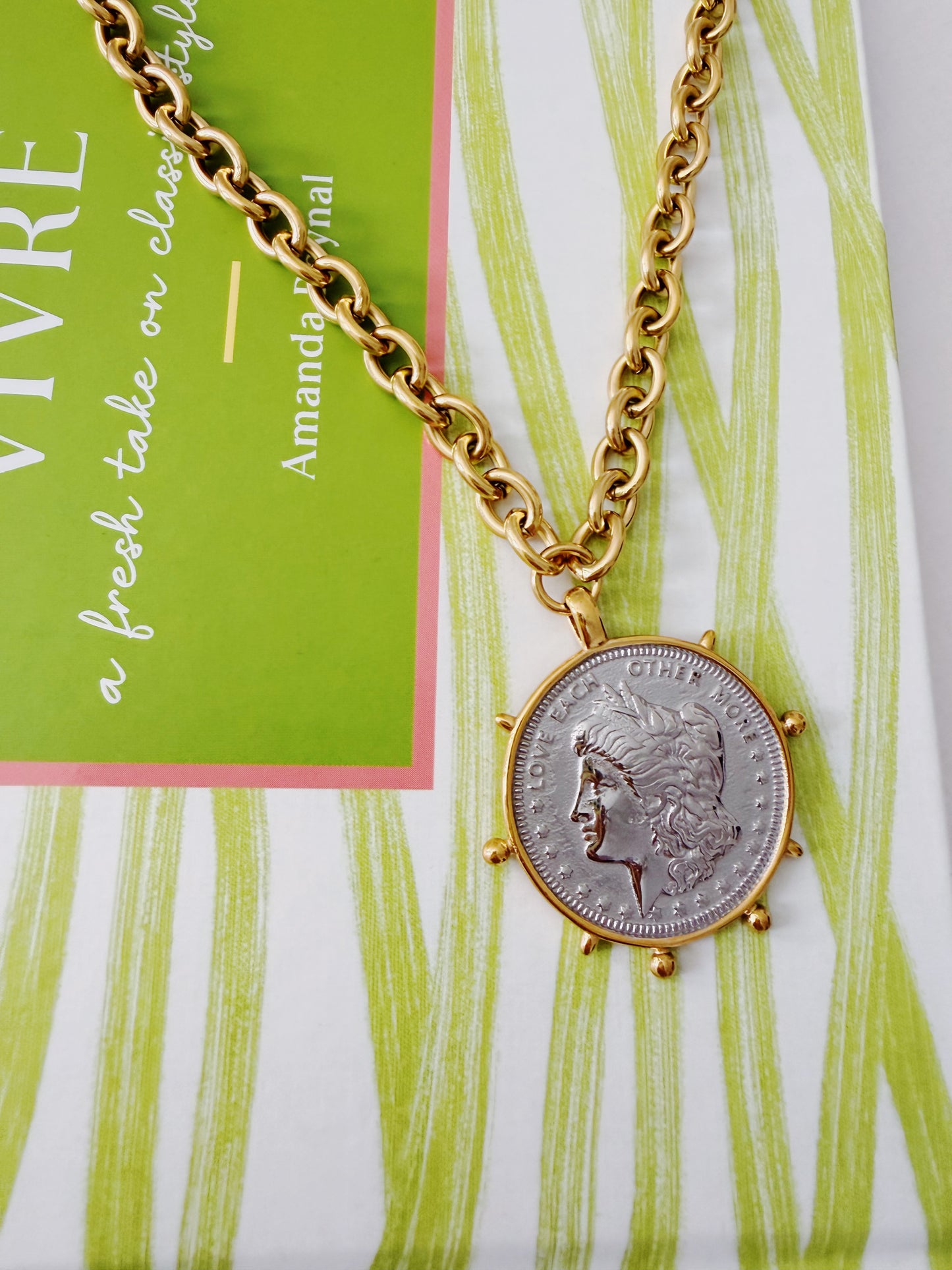 Gold & Silver Coin Necklace