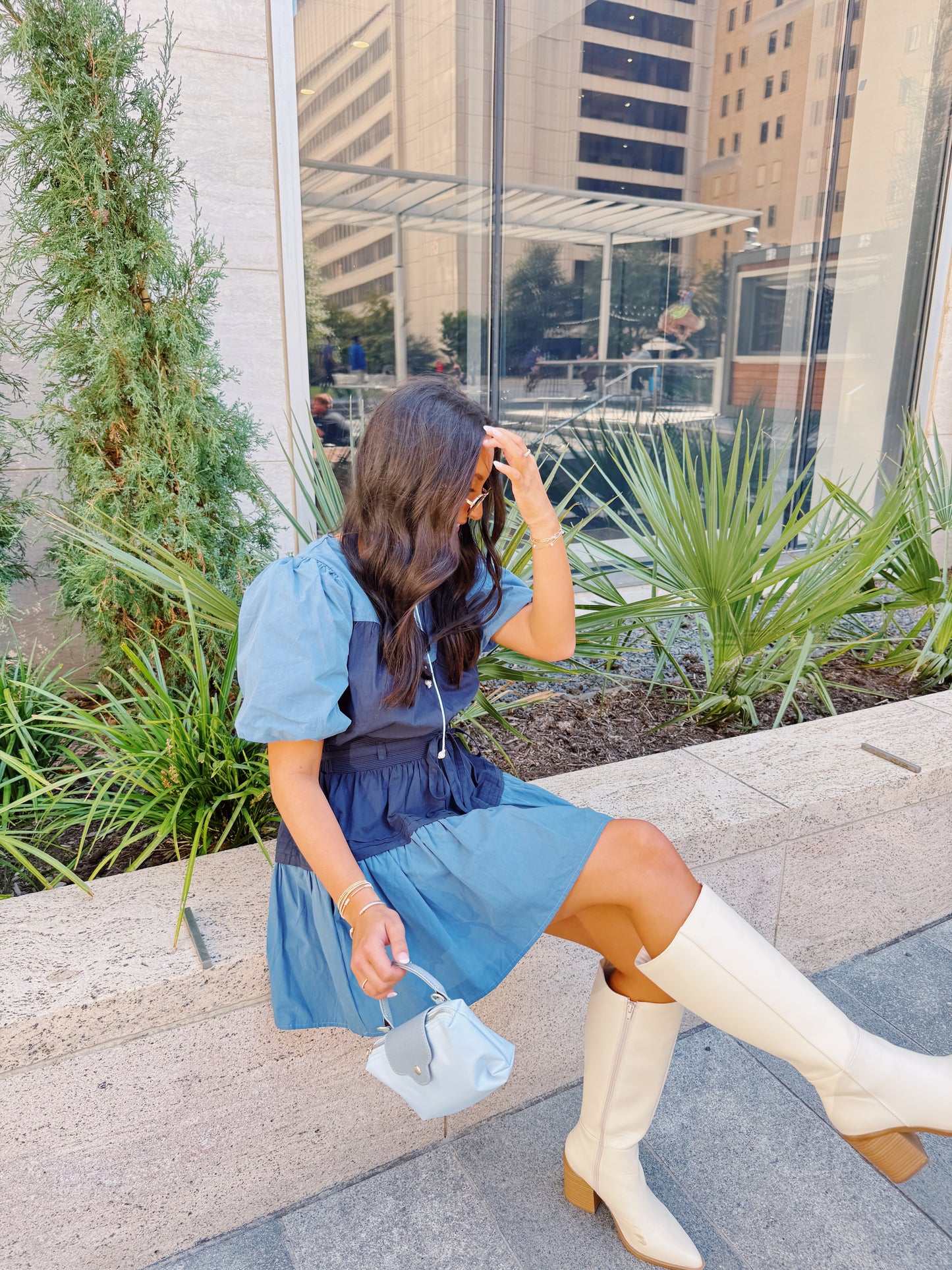 Moonlit Mist Mini Dress