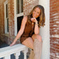The Touchdown Two Piece Set- Brown