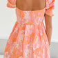Orange & Pink Mini Dress