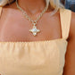 Pearl Cross Chunky Necklace
