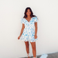 Stella Mini Sun Dress- Blue & White