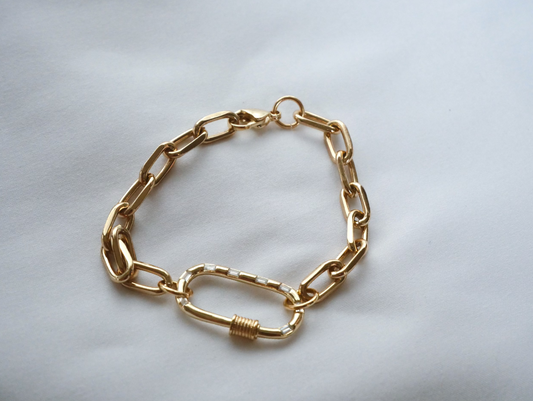 Gold Caliber Clip Bracelet