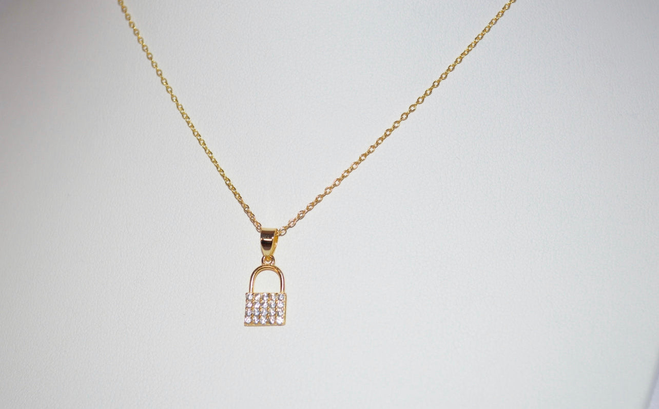 Gold Lock Necklace