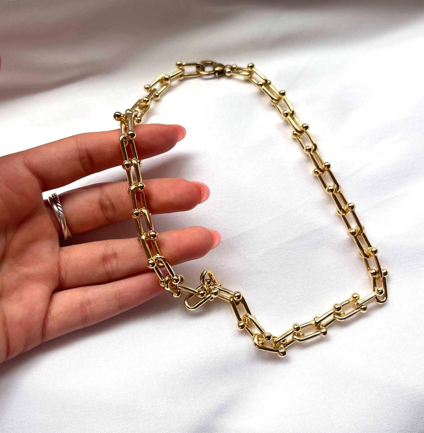 Gold Geometric Chain Necklace