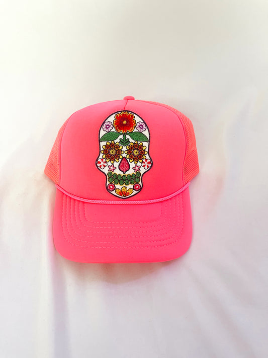 Sugar Skull Trucker Hat