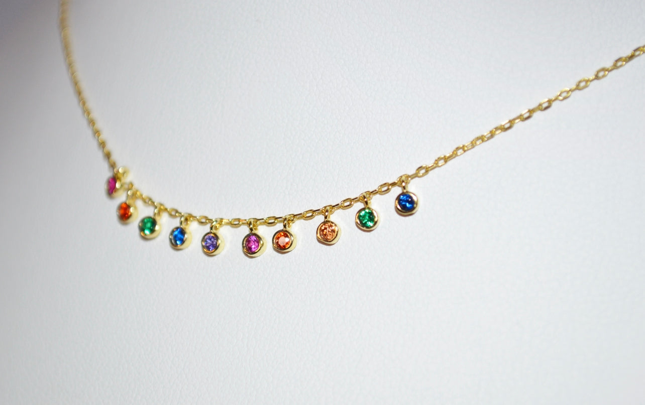 Rainbow Drop Necklace